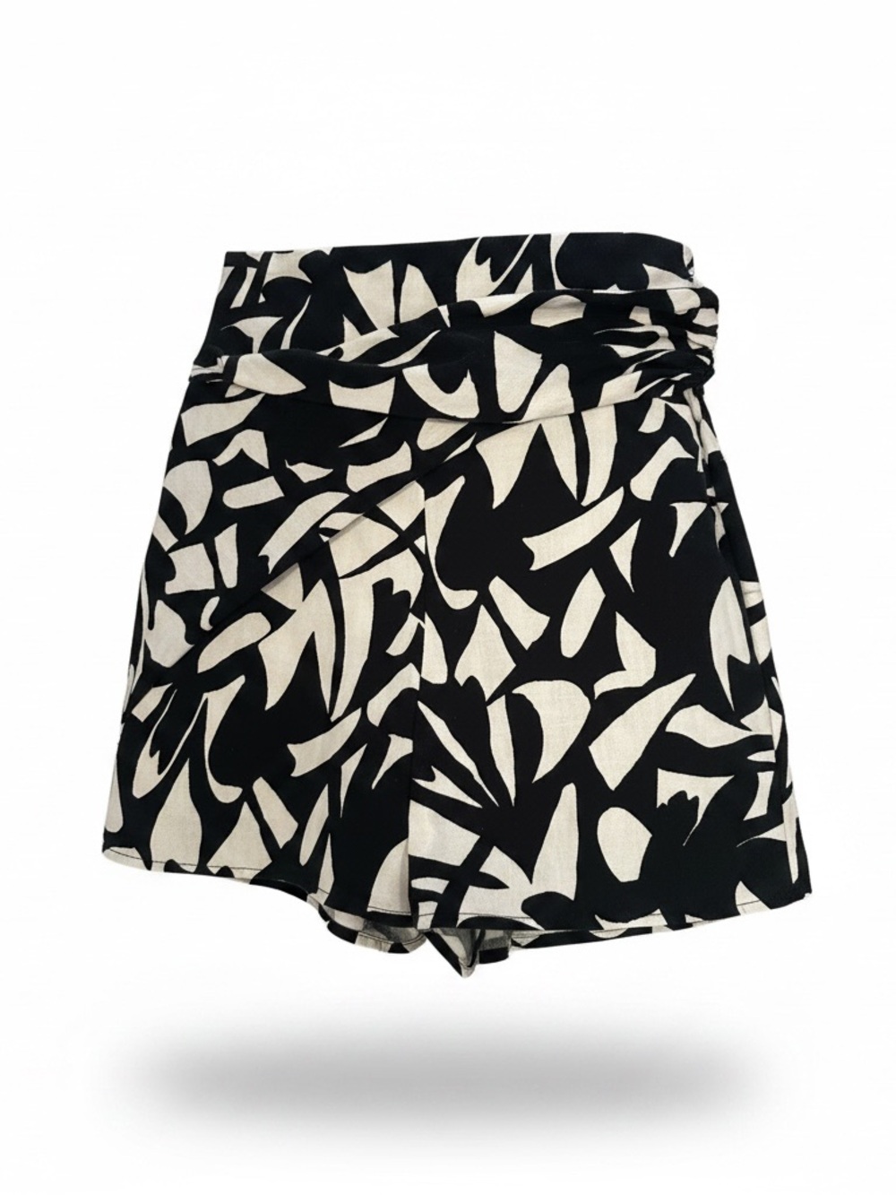 Target Black & White Floral Skort Shorts Sz L